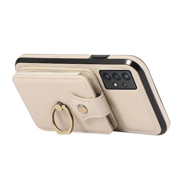 Samsung Galaxy A33 5g Fodral TPU+PU Läder Kortficka Stativ Baksida Beige