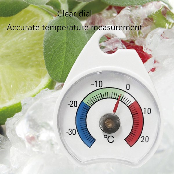Mini Kylskåpstermometer Digital Kroktermometer med Röd Indikator för Hem Kök Köpcentrum Frys Kylskåp Temperaturmätare