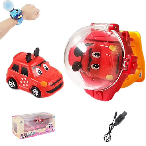 Hurtig Levering Bedst Sælgende Ur Rc Bil Legetøj Mini 2.4ghz Fjernbetjening Bil Ur Børn Sjov Genopladelig red