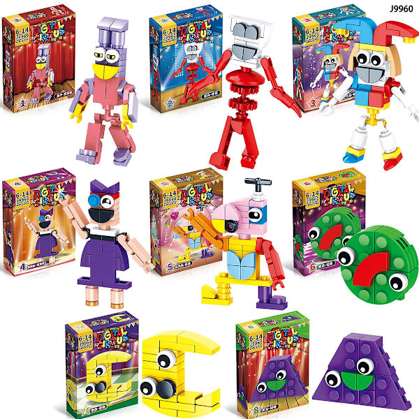 Fantastiske Digitale Cirkusfigurer Byggeklodser Legetøj til Børn i Alderen 7-14 Style E