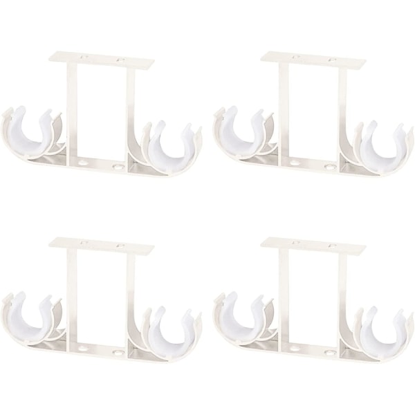 4-pak gardinstangbeslag af aluminiumslegering til 28 mm gardinstang (hvid)