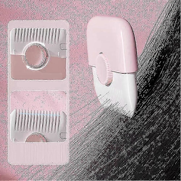 2-i-1 Multifunktionel Hårtrimmer, Hårtrimmer til Spaltede Spidser, Hårtrimning og -arrangement, Manuel Hårtrimmerkam til Kvinder, Dobbeltsidet Design Pink