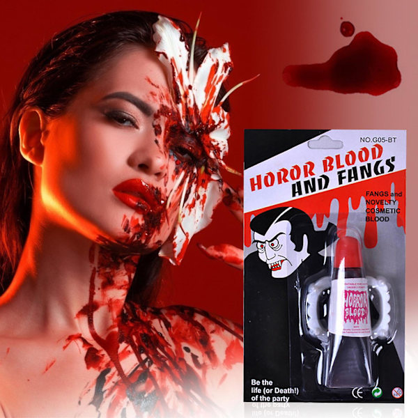 Halloween Konstgjort Plasma Läskigt Kräkblod Spoof Leksak 15ml