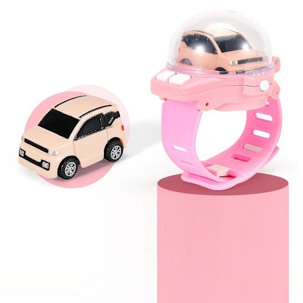 Nopea Toimitus Paras Myyjä Kello Rc Auto Leikki Mini 2.4ghz Kaukosäädin Auto Kello Lapset Hauska Latautuva pink