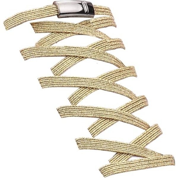 Elastiske snørebånd uden bindebånd med magnetisk snørebåndslås, One Size passer til alle børn og voksne Gold