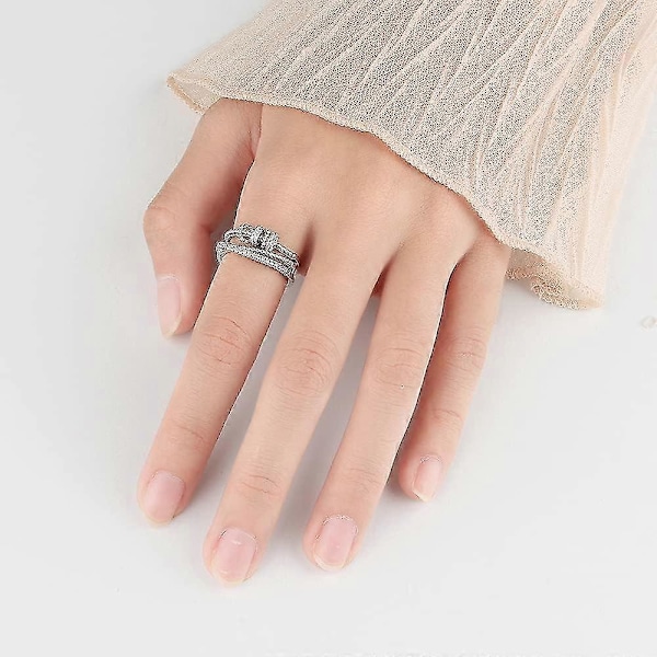 Till Min Dotter Fidget Ring För Ångest - Fidgetringar För Ångest För Kvinnor Justerbar Stackbar Ångestlindrande Regnbågsfidgetring Smycken Presenter silver