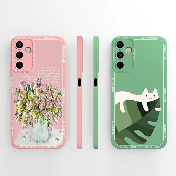 Konstnärlig stil Full Coverage Anti Choc Flytande Silikon Skydd För Samsung Galaxy A15 Case, För Samsung A 15 4G 5G Baksida TYG441