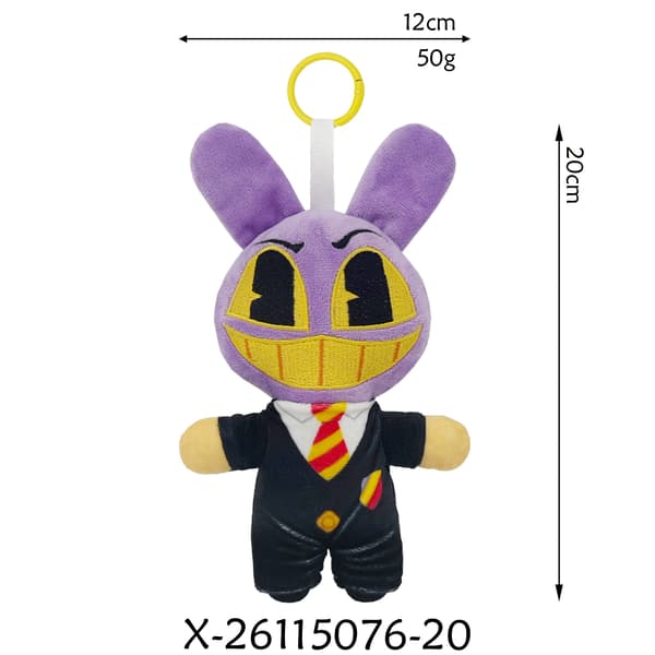Upea digitaalinen sirkus Jax Burger -pehmolelu Purple rabbit in black suit