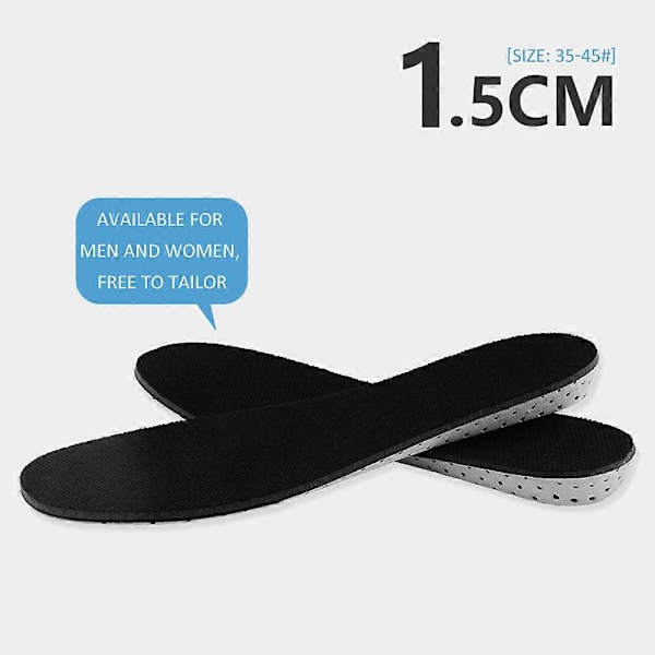 2/3/4cm Unisex Skohöjdsökande Innersulor Hällyftkuddar Sula Fot Tvättbar A Full pads