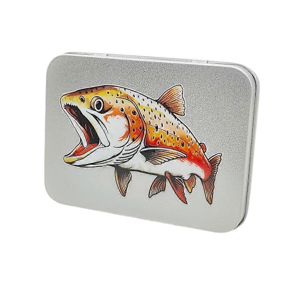 Flueboks, ørretfluekrokboks, dobbeltsidig flueboks, flueboks, fluefiske agntilbehør trout A