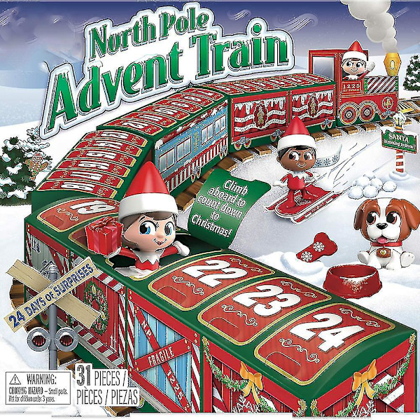 2023 Christmas 24 Days Countdown Advent Calendars - Kids Toy Merry Xmas Train Surprise Gift Kr