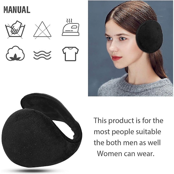 Plush Öronmuffar - Vinteröronmuffar för inomhus- och utomhusaktiviteter (Unisex, Grå)