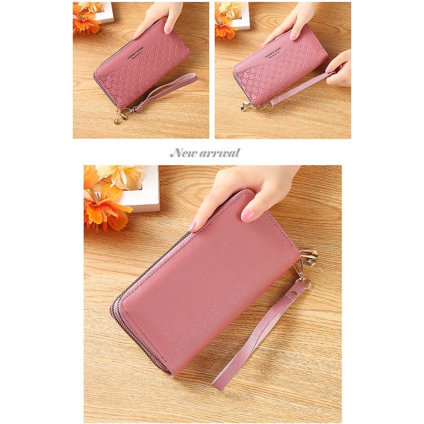 Wrist Coin Purse With Zipper For Women Clutch Party Evening Bag For Phone, Money & Cosmetics A916-944 Brown