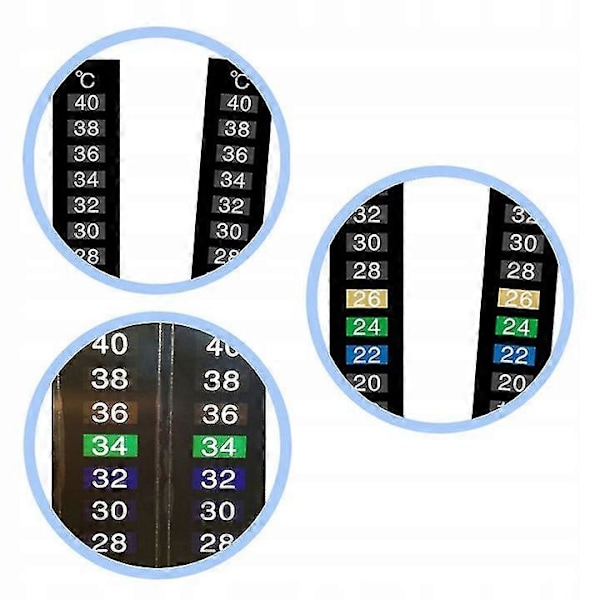 Traditionelt digitalt stick-on termometer med Celsius-systemvisning