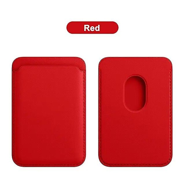Jaster MagSafe Wallet Læder Kompatibel Til Iphone 14 13 12 11 Pro Max Xr Xs Max 7 8 Plus RFID Kort Holder Med MagSafe Magnet Red