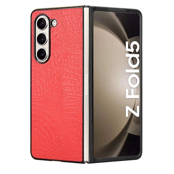 Bakskydd för Samsung Galaxy Z Fold5 med krokodilstruktur Red