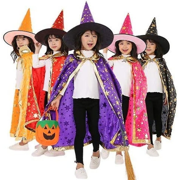 Wizard Cape With Hat,halloween Kids Costumes,witch Cape For Childr