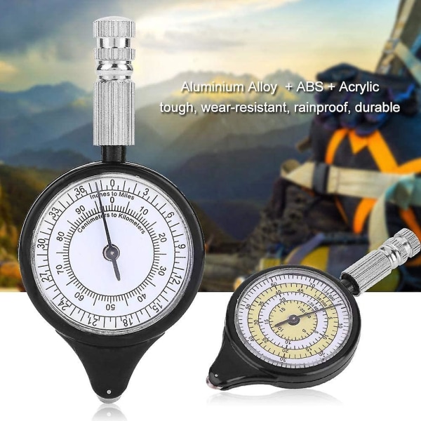 Curvimeter Map Curvimeter, Curvimeter Compass, Opisometer Diance Calculator Map Measurer Compass Hiking