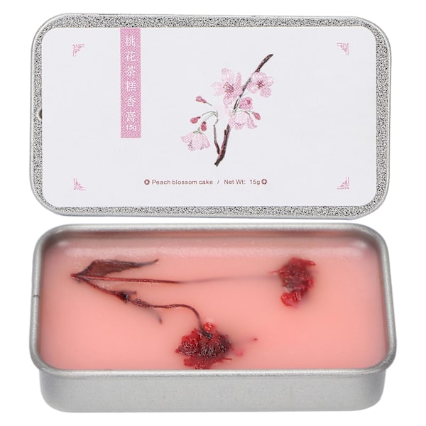 - Vit te fast balm för kvinnor - Persikoblomdoft, 12g Bärbar och elegant
