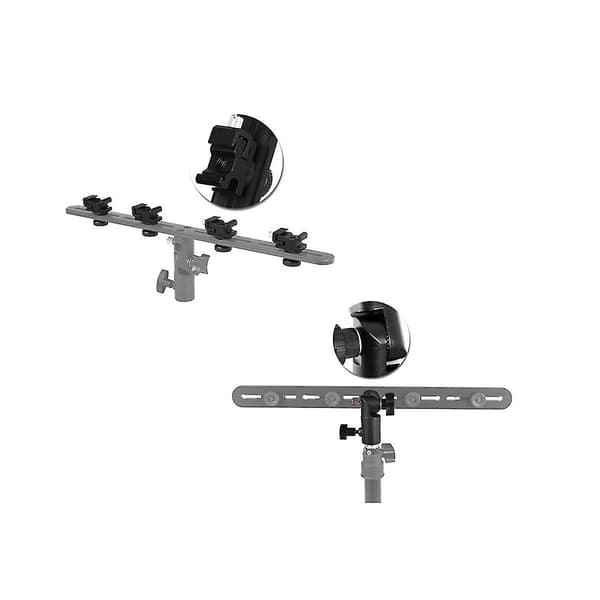 Flash Base Reflektor Flash Guide Fotografi Fyldlys Stativ Telefon Multi-position Live Streaming Glide Stativ, b