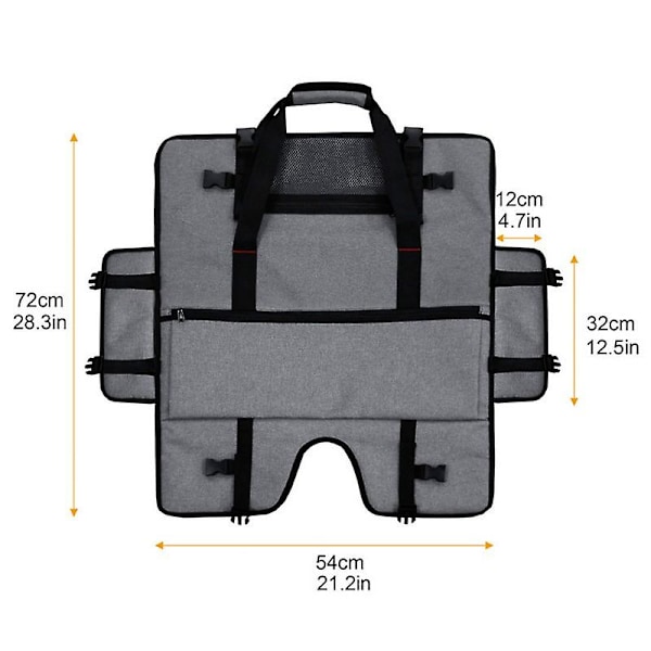 Bæretaske til 21\" LCD-skærme og -monitorer, med polstret fløjlsfor - sort Grey