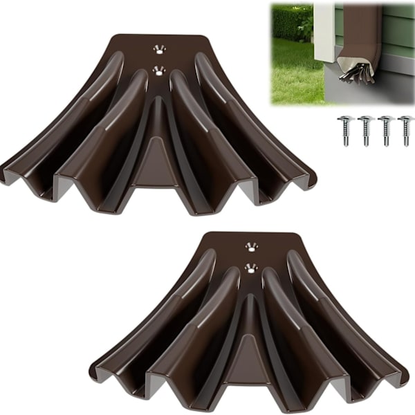 Stuprörsförlängare för 3\" x 4\" och 3\" x 2\" stuprör 1 pack Brown