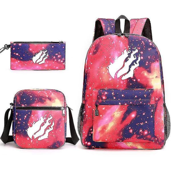 Student ryggsäck 3-delars set STAR RED