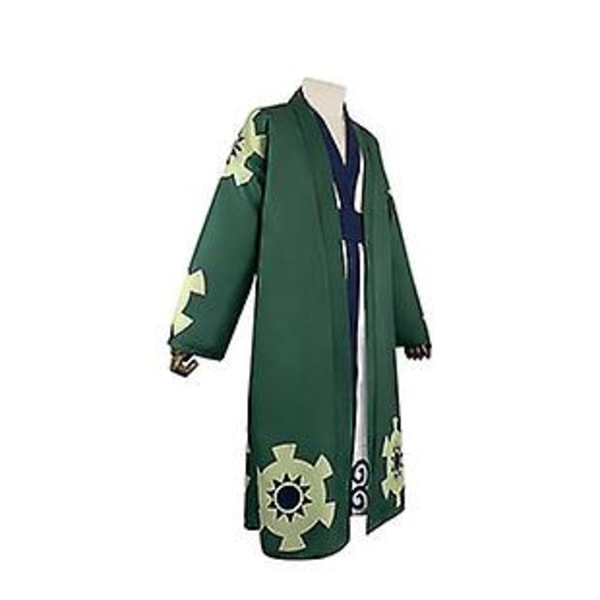 One Piece Zoro Cos tøj og land Zoro Juro Yukata Japansk Kimono Suit Cosplay kostume XL