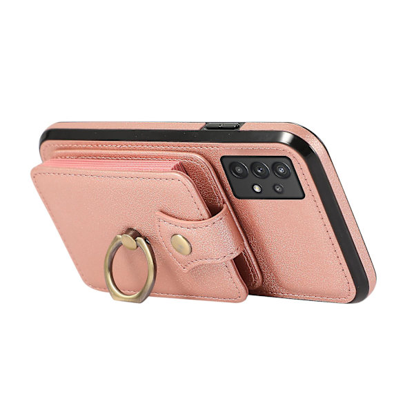 Samsung Galaxy A33 5g Fodral TPU+PU Läder Kortficka Stativ Baksida Pink