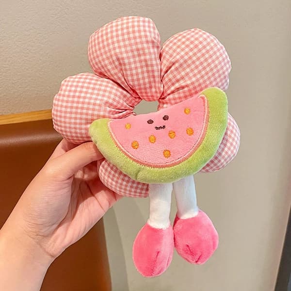 Søt blomster-rumpe pannebånd hårpynt for kvinner Small grid watermelon