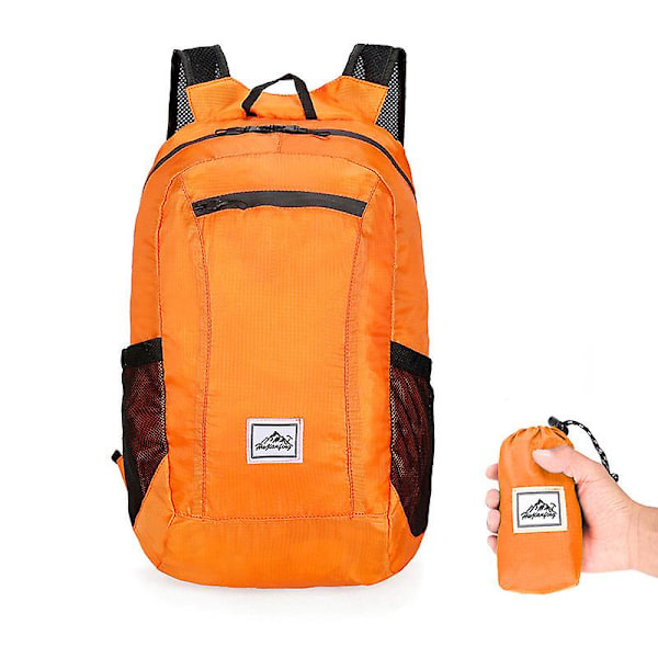 Ultralight Packable 20l Taitettava Matkareppu Vaellukselle Orange