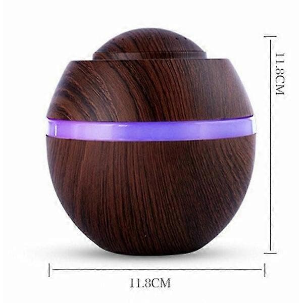 500 ml Mini Luftfuktare Ultrasonisk Diffusor Träimitation Aromaterapi