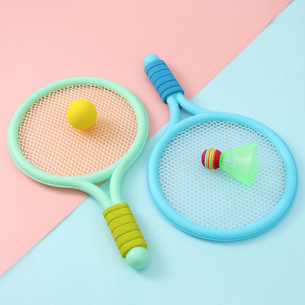 Badminton-maila, liukumaton, urheilullinen voimaharjoittelu, lasten badminton-maila, vanhemman ja lapsen peli ulkotiloihin Green