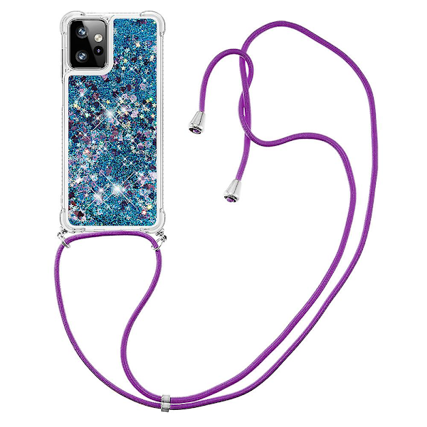 For Motorola Moto G Power 5g Case Tpu Glitter Liquid Phone Cover With Lanyard