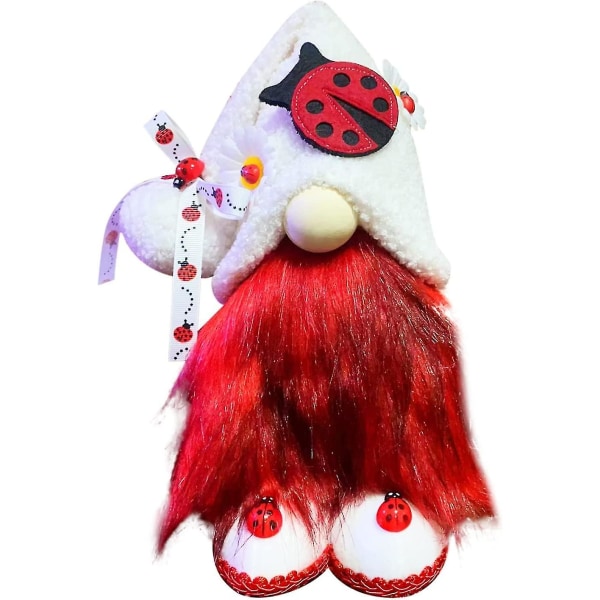 Christmas Gnome Doll Ornament, rusetin muotoinen Faceless Pehmo Figuuri Nukke Joulukuusi Joulujuhlat Seinä-ikkunan ripustuskoristeet (punainen 1kpl)