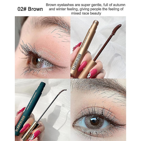 Taikaväri Skinny Mascara, vedenpitävä terveet pituudet Mascara vahvemmille, pitkille Slender-brown