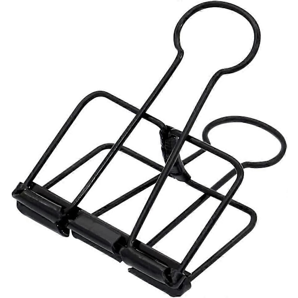 Ekstra store papirclips, hule, lange clips 3,2 cm, flere farver, store papirklemmer til kontorartikler (10 stk.) (D-V2) black