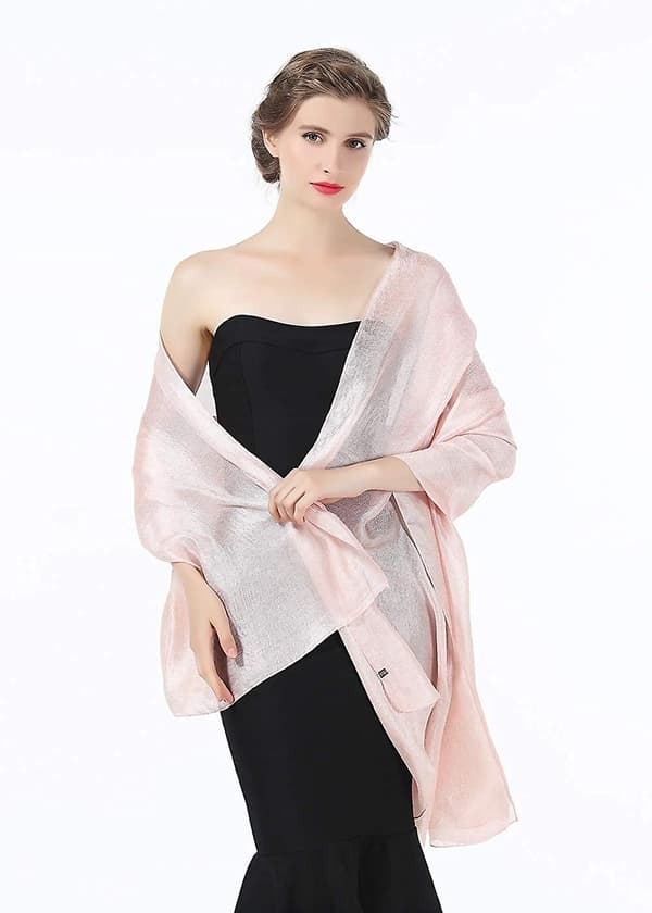 Sjal Wraps for Kvinner Bryllup Kveldsfest Brud Lett Silky Solid Sjal