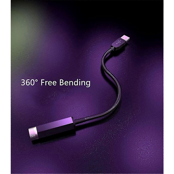2 stk. Mini LED-projektionslampe Stjernehimmel USB, bærbar stjerneprojektionslys egnet til bil, hjemmefest
