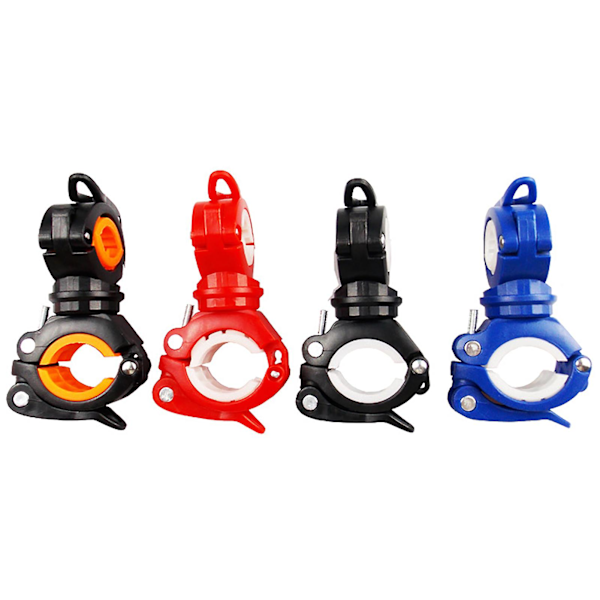 Universal cykellampa fäste hållare 360 graders rotation lampa klämma klämma Blue White