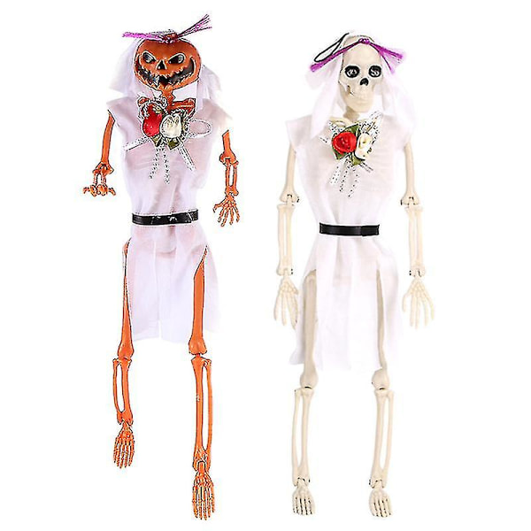 2pcs Halloween Skeleton Ornament For Halloween Decorations