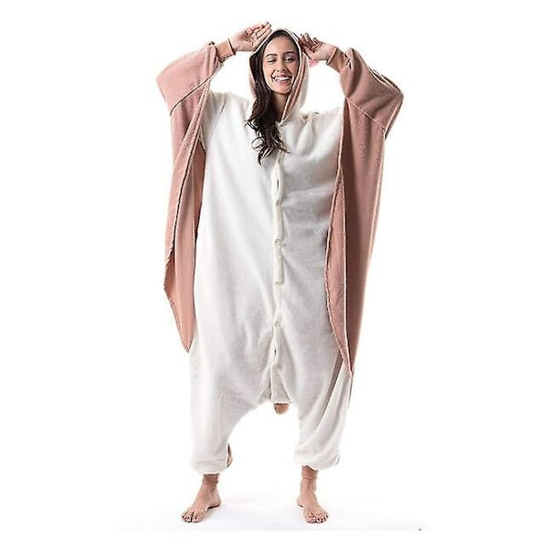 Unisex Aikuisten Onesie-Pyjamat Eläin Yksikokoinen Halloween-Puku Joulu Uniasu Haalarit Squirrel S