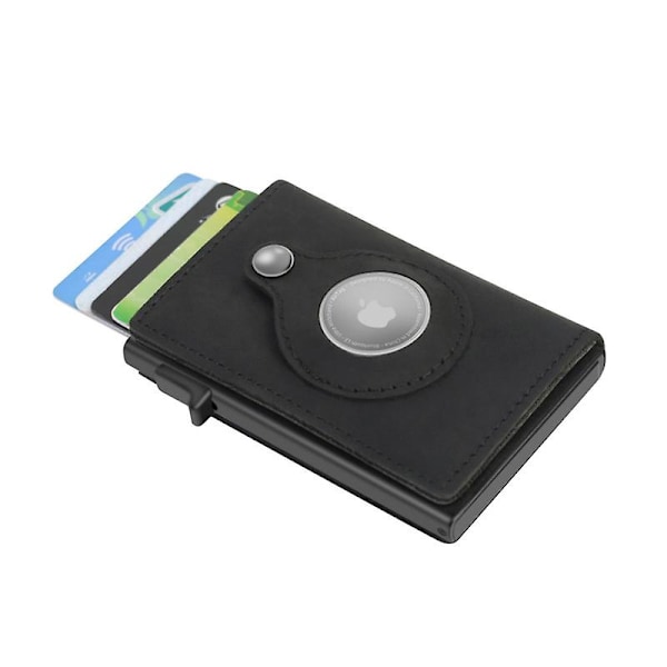 Herrar Slim Plånbok Med Pengaklipp Austin RFID-Blockering Tvåfaldig Kreditkortshållare För Män balck pu leather
