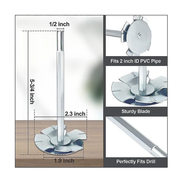 2 tommers PVC rørleggerbeslag Saver Bit Socket Saver, 1/2 tommers hastighetskraftbor, bit Fitting Saver Insi