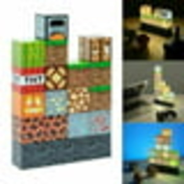 16 stk Minecraft byggeklods lys Skrivebordslampe Splejsningslys Syning gør-det-selv-lampe-- BANYUO Electronics