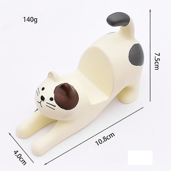 Sød kat skrivebord mobiltelefon stand holder tegneserie smartphone holder beslag ornament til