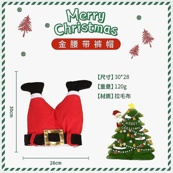 2 Pack Christmas Tonttu Huopahattu - Jingle Bells Xmas Holiday Party Puku suosii Lahjat Asusteet