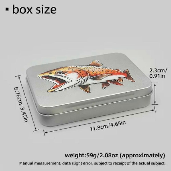 Flueboks, ørretfluekrokboks, dobbeltsidig flueboks, flueboks, fluefiske agntilbehør trout A