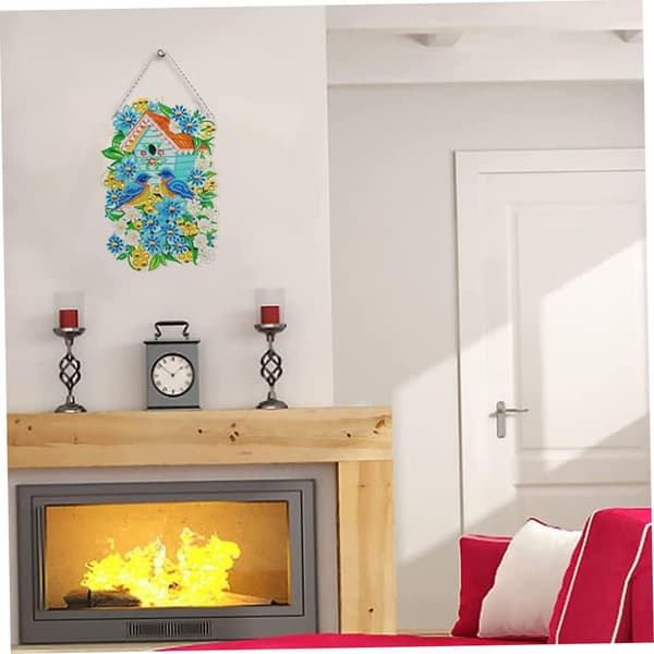 Joulukranssi DIY Timanttimaalattu kranssi loistavilla valoilla