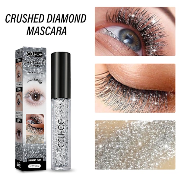 Flash Diamond In The Debris Mascara Fairy Flash Waterproof Lengthened Encryption Not Smudge Curly Long Mascara